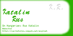 katalin rus business card
